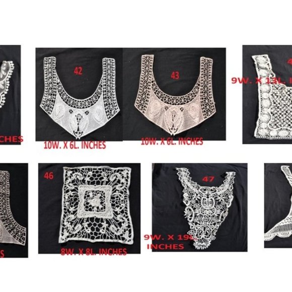 Vintage Trims Lot of 10pcs X$10 Sewing Crafting Applique tops, dresses, 50styles - Picture 6 of 13